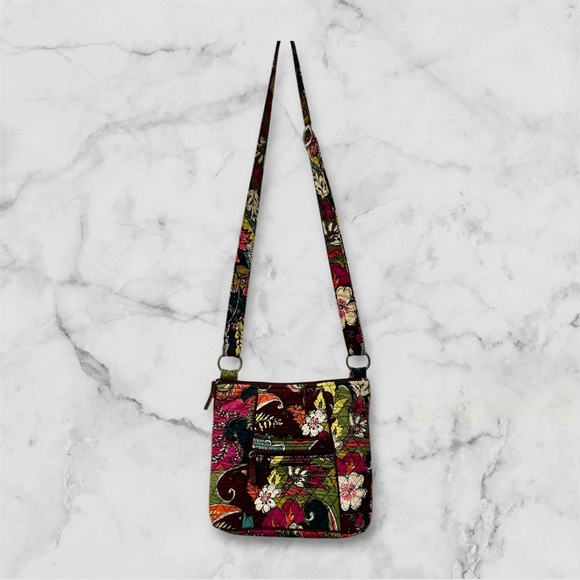 Vera Bradley Hipster Crossbody Bag Medium Floral Print Multicolor - Picture 2 of 4